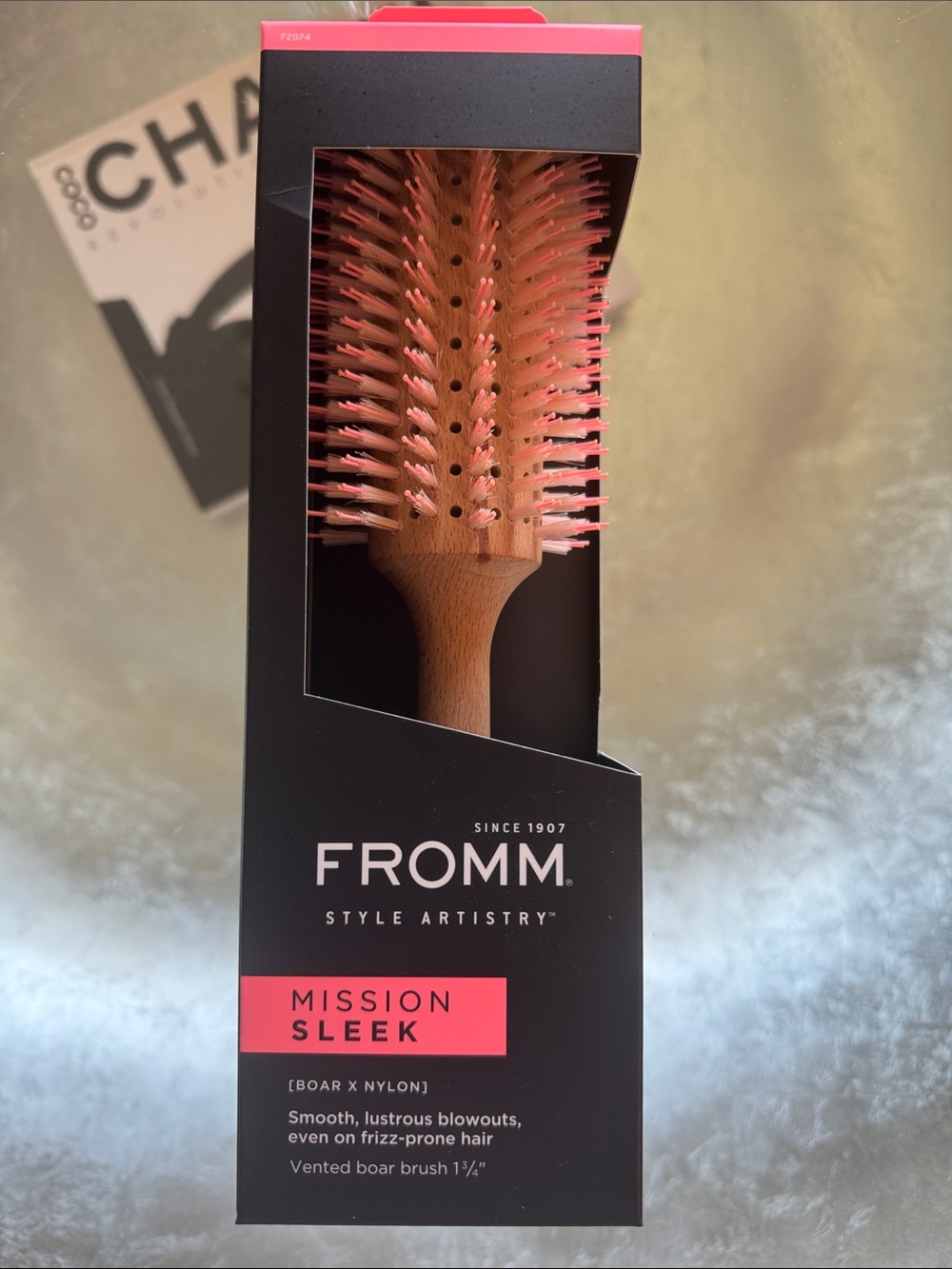 FROMM Mission Sleek Vented Boar Brush - Pink Bristles